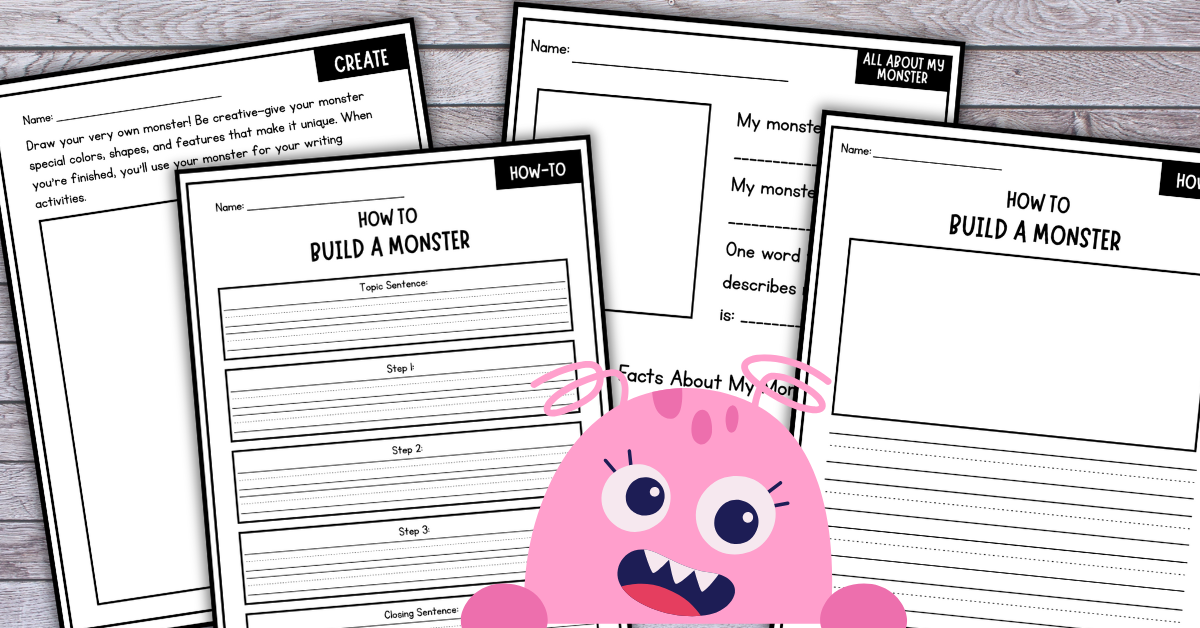 Festive Monster Writing Ideas for October